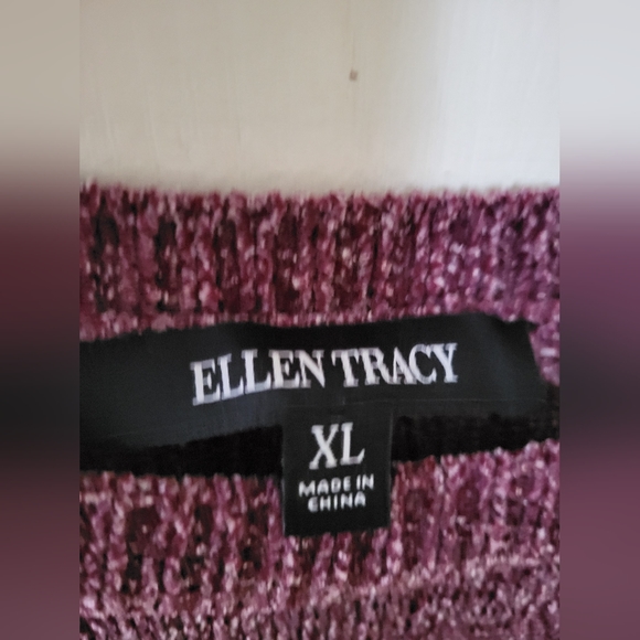 Ellen Tracy Purple Soft Long Sleeve Sweater Sz XL - Picture 3 of 4